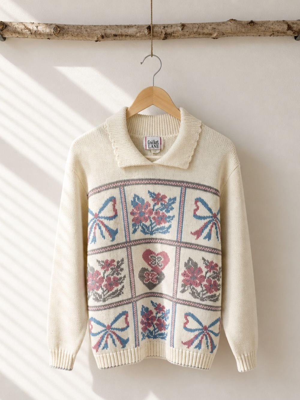Vintage Cricket Lane Patterned Sweater